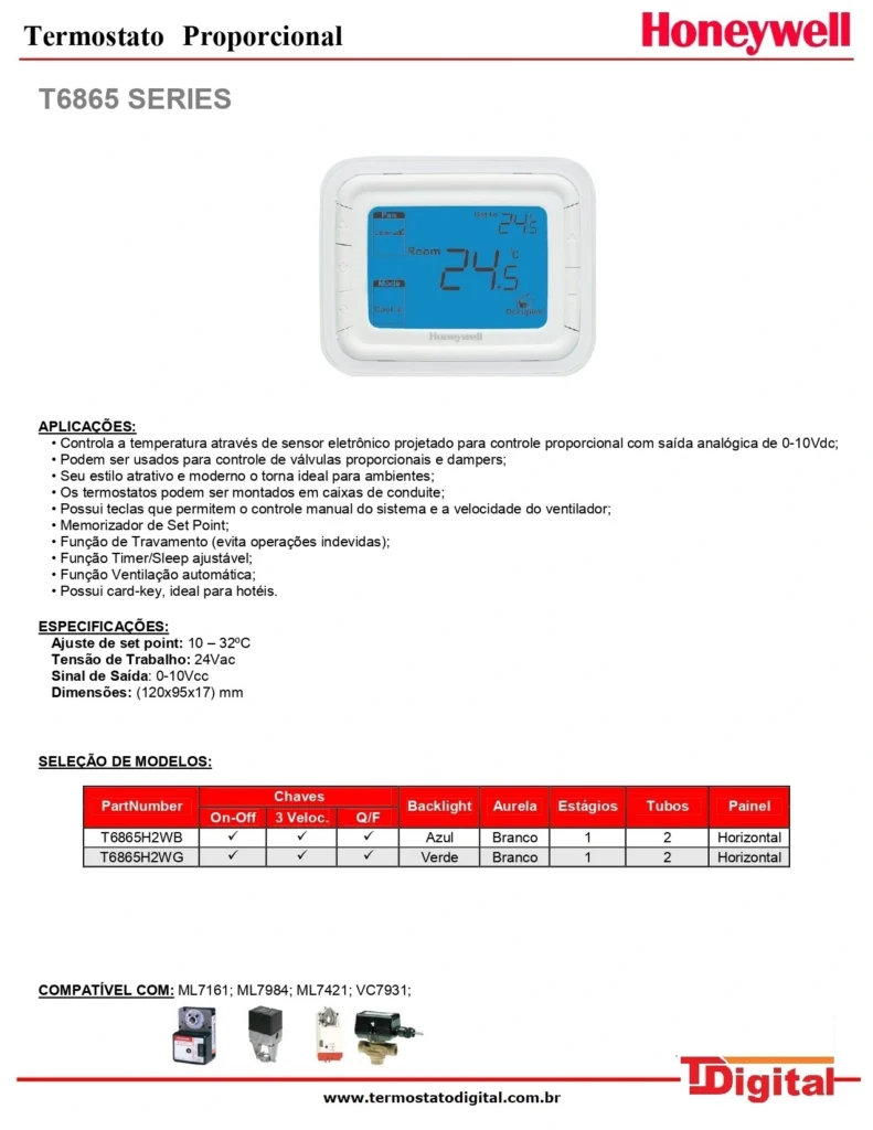 T6865 TERMOSTATO PROPORCIONAL;;