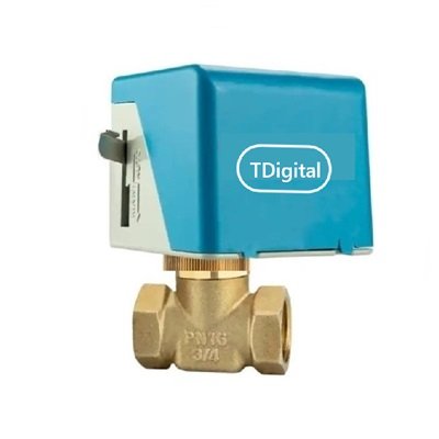 Válvula de duas vias com atuador ON/Off